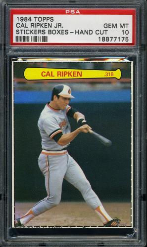 1984 Topps Sticker Boxes Cal Ripken PSA 10 #18877175