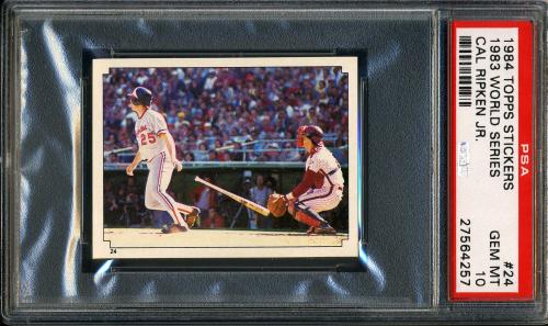 1984 Topps Stickers #024 Cal Ripken WS PSA 10 #27564257