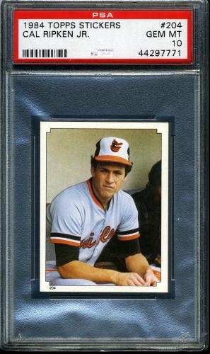 1984 Topps Stickers #204 Cal Ripken PSA 10 #44297771