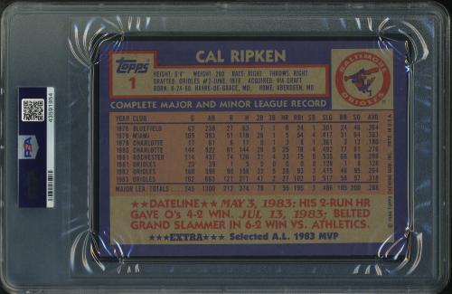 1984 Topps Super #1 Cal Ripken PSA 8 #43591954 - Back