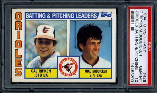 1984 Topps Tiffany #426 Orioles TL/Cal Ripken PSA 10 #14483203