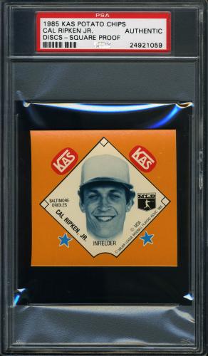 1985 KAS Discs - Square Proof Cal Ripken PSA Authentic #24921059