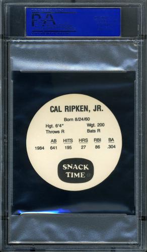 1985 KAS Discs Cal Ripken PSA 10 #11788723 - Back