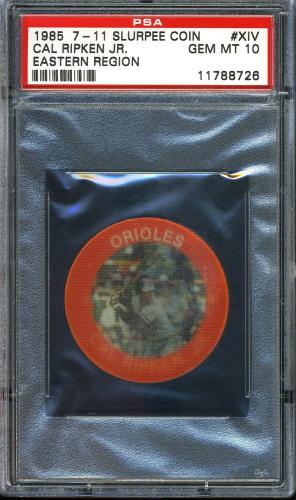 1985 Seven-Eleven Coins #XIV Cal Ripken PSA 10 #11788726