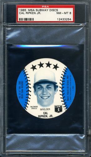 1985 Subway Discs - Blue Cal Ripken PSA 8 #12433254