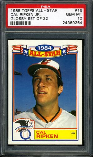 1985 Topps Glossy All-Stars #16 Cal Ripken PSA 10 #24369264