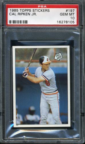 1985 Topps Stickers #197 Cal Ripken PSA 10 #16278105