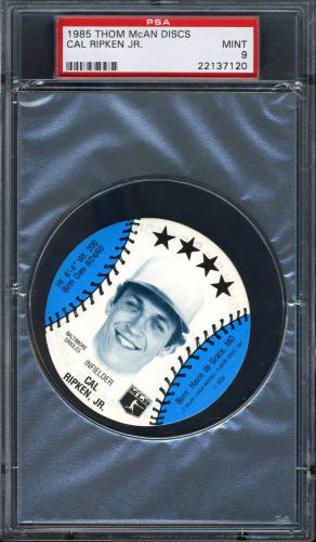 1985 Thom McAn Discs - Blue Cal Ripken PSA 9 #22137120