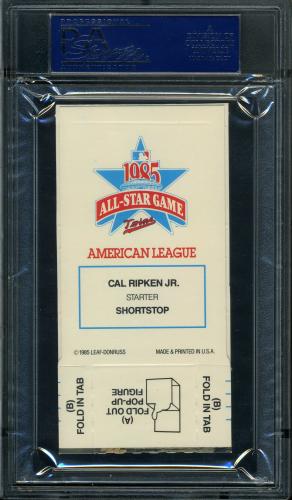 1986 Donruss Pop-Ups Cal Ripken PSA 10 #20298845 - Back