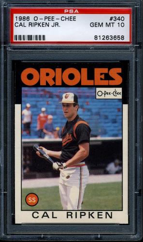 1986 O-Pee-Chee #340 Cal Ripken PSA 10 #81263658