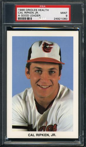 1986 Orioles Health #15 Cal Ripken Jr. PSA 9 #24921060