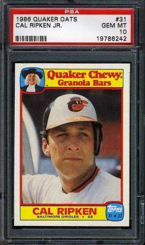 1986 Quaker Granola #31 Cal Ripken PSA 10 #19786242
