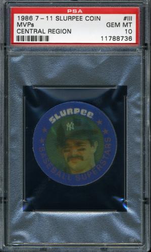 1986 Seven-Eleven Coins #III Keith Hernandez-Don Mattingly-Cal Ripken PSA 10 #11788736