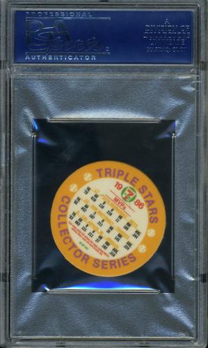 1986 Seven-Eleven Coins #III Keith Hernandez-Don Mattingly-Cal Ripken PSA 10 #11788737 - Back