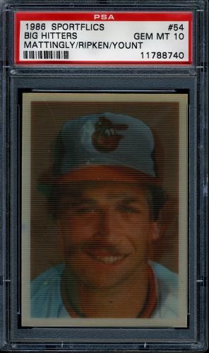 1986 Sportflics #054 Big Hitters Matt/Ripken/Yount PSA 10 #11788740