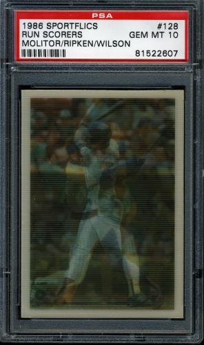 1986 Sportflics #128 Run Scorers Cal Ripken PSA 10 #81522607