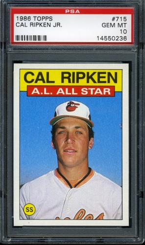 1986 Topps #715 Cal Ripken AS PSA 10 #14550236