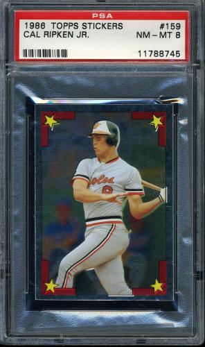 1986 Topps Stickers #159 Cal Ripken PSA 8 #11788745