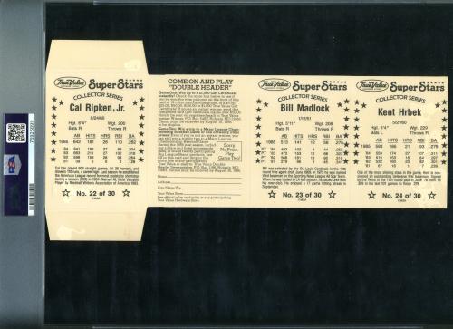 1986 True Value Miser Back Panel #22 Cal Ripken (Back - Miser) PSA 4 #76926899 - Back