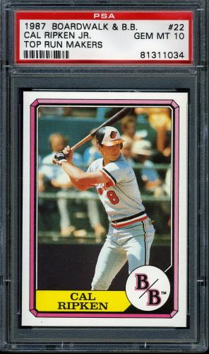 1987 Boardwalk and Baseball #22 Cal Ripken PSA 10 #81311034