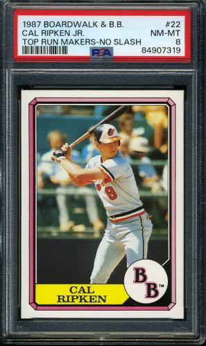 1987 Boardwalk and Baseball No Slash #22 Cal Ripken PSA 8 #84907319