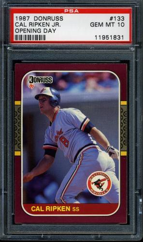 1987 Donruss Opening Day #133 Cal Ripken PSA 10 #11951831