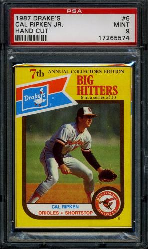 1987 Drake's #6 Cal Ripken PSA 9 #17265574