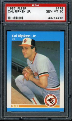 1987 Fleer #478 Cal Ripken PSA 10 #30714416
