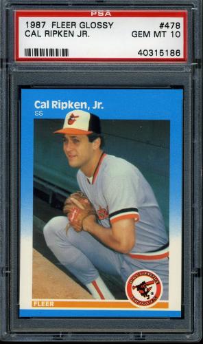 1987 Fleer Glossy #478 Cal Ripken PSA 10 #40315186