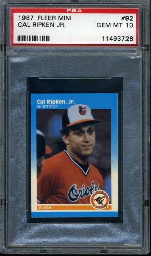 1987 Fleer Mini #92 Cal Ripken PSA 10 #11493728