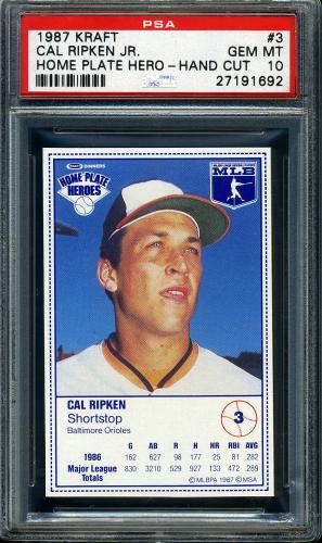 1987 Kraft Foods #3 Cal Ripken PSA 10 #27191692