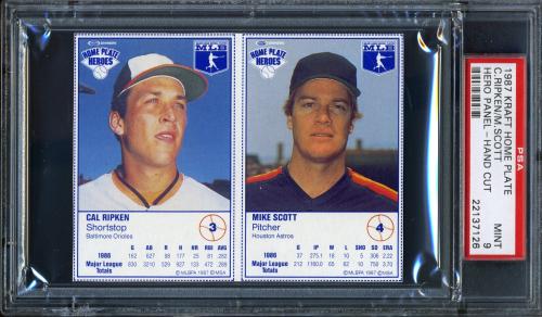 1987 Kraft Foods Panel Cal Ripken / Mike Scott PSA 9 #22137126