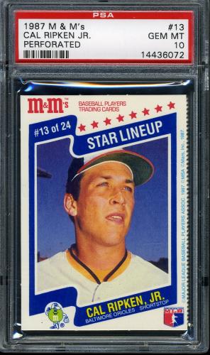 1987 M and M's Star Lineup #13 Cal Ripken PSA 10 #14436072