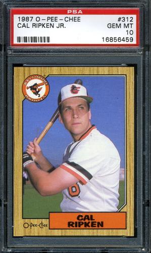 1987 O-Pee-Chee #312 Cal Ripken PSA 10 #16856459