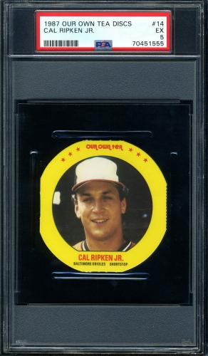 1987 Our Own Tea Discs #14 Cal Ripken PSA 5 #70451555