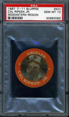 1987 Seven-Eleven Coins #XVI Cal Ripken PSA 10 #30980062