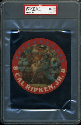 1987 Sportflics Superstar Discs #8 Cal Ripken Jr. PSA 10 #17249457