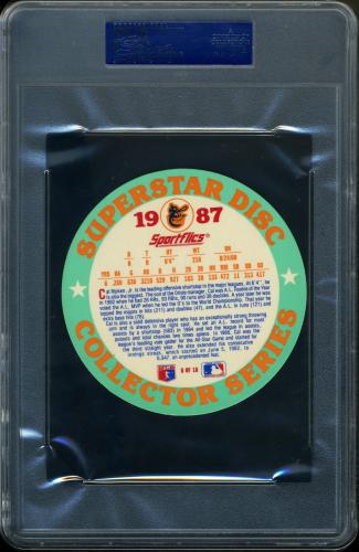 1987 Sportflics Superstar Discs #8 Cal Ripken Jr. PSA 10 #17249457 - Back