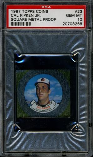 1987 Topps Coins Square Metal Proof #23 Cal Ripken PSA 10 #20708268
