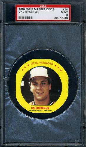 1987 Weis Market Discs #14 Cal Ripken PSA 9 #20977640
