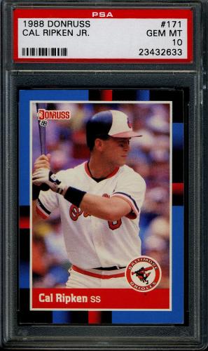 1988 Donruss #171 Cal Ripken [Factory Set - Period after INC] PSA 10 #23432633
