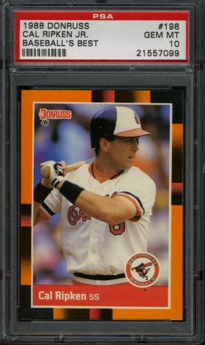 1988 Donruss Baseball's Best #198 Cal Ripken PSA 10 #21557099