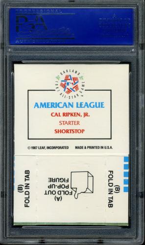 1988 Donruss Pop-Ups Cal Ripken PSA 8 #31074169 - Back