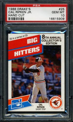 1988 Drake's #25 Cal Ripken PSA 10 #16615909