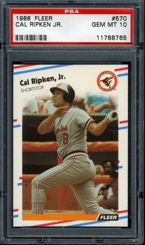 1988 Fleer #570 Cal Ripken PSA 10 #11788765