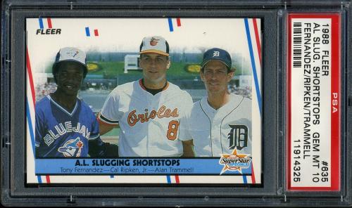 1988 Fleer #635 C.Ripken/Trammell/Fern PSA 10 #11914325