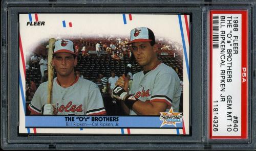 1988 Fleer #640 Ripken Brothers PSA 10 #11914326
