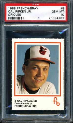 1988 Orioles French Bray #8 Cal Ripken PSA 10 #25394182