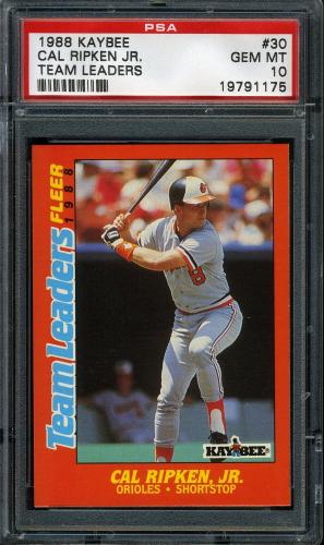 1988 Kay-Bee Team Leaders #30 Cal Ripken PSA 10 #19791175