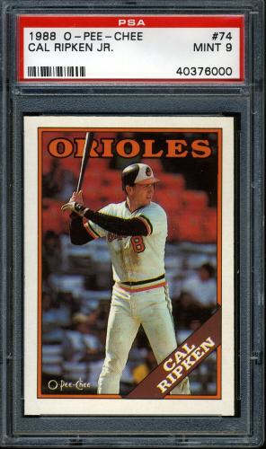 1988 O-Pee-Chee #74 Cal Ripken PSA 9 #40376000